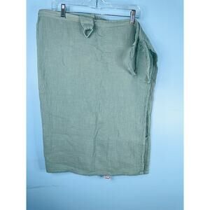 Nursing Cover/ blanket sage green cover-up double-gauze 100% cotton snaps closed